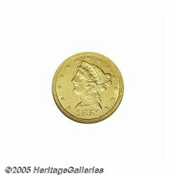 1851-O $5 AU53 NGC. Like the Quarter Eagle of thi