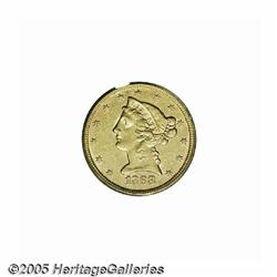 1868-S $5 AU53 PCGS. Sharply struck and nearly fu