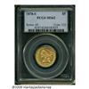 Image 1 : 1878-S $5 MS62 PCGS. Lustrous surfaces with rich 