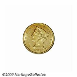 1880-CC $5 AU58 PCGS. This is an extremely import