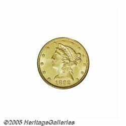 1892-CC $5 MS62 PCGS. An attractive Mint State re