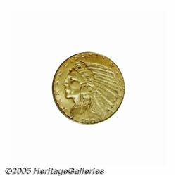 1909-S $5 MS62 PCGS. Fully lustrous and highly at