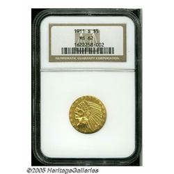 1911-S $5 MS62 NGC. A relatively scarce issue in 