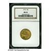 Image 1 : 1912 $5 MS62 NGC. Bright apricot-gold surfaces di
