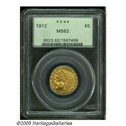 1912 $5 MS62 PCGS. A suitably struck and shimmeri