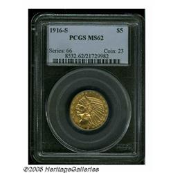 1916-S $5 MS62 PCGS. A large percentage of the Mi