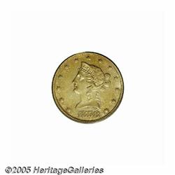 1858 $10 AU50 PCGS. Only 2,521 examples of this i