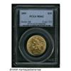 Image 1 : 1891 $10 MS62 PCGS. Scattered abrasions rule out 