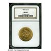 Image 1 : 1892 $10 MS63 NGC. Attractive peach-gold patina i