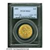 Image 1 : 1893 $10 MS61 PCGS. Although luster does not domi