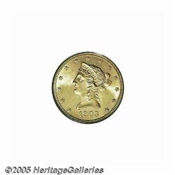 1903 $10 MS64 PCGS. This is an impressive near-Ge