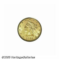 1903-O $10 MS63 PCGS. Lustrous greenish-gold with