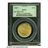 Image 1 : 1907 $10 No Motto MS61 PCGS. A satiny and nicely 