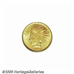 1908 $10 No Motto MS64 PCGS. While not as difficu