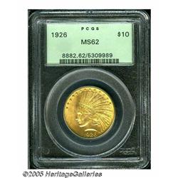 1926 $10 MS62 PCGS. A well struck and fully lustr