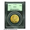 Image 1 : 1932 $10 MS62 PCGS. A lustrous lemon-gold type co