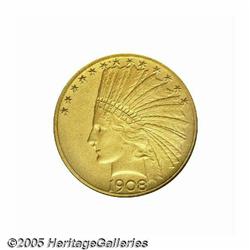 1908 $10 Motto PR67 NGC. This was a historic year