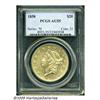 Image 1 : 1858 $20 AU55 PCGS. Remaining luster is especiall