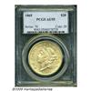 Image 1 : 1865 $20 AU55 PCGS. This is a lovely example with