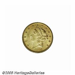 1865 $20 AU58 PCGS. The 1865 (351,200 pieces stru