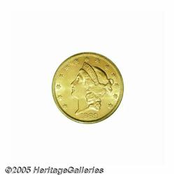 1869-S $20 AU58 PCGS. Much nicer than average for