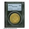 Image 1 : 1875-CC $20 VF35 PCGS. An evenly worn Type Two Do