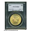 Image 3 : 1877 $20 MS63 PCGS. Fully struck with scintillati