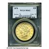 Image 1 : 1878 $20 MS62 PCGS. Highly attractive with brilli