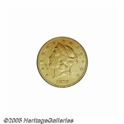 1878-CC $20 XF45 PCGS. Dark yellow-gold surfaces 