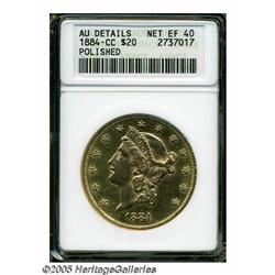 1884-CC $20 --Polished--ANACS. AU Details, Net XF