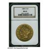 Image 1 : 1888-S $20 MS62 NGC. The 1888-S double eagle is m