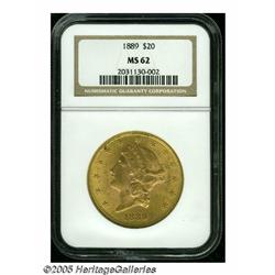 1889 $20 MS62 NGC. This low mintage date (44,111 
