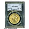 Image 1 : 1889-S $20 MS62 PCGS. Light yellow-gold with spla
