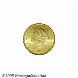 1891-S $20 MS64 NGC. The 1891-S is a relatively o