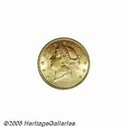 1893 $20 MS63 PCGS. Elusive any finer, this relat