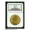 Image 1 : 1899 $20 MS64 NGC. Well struck with lovely aprico
