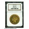 Image 1 : 1899-S $20 MS63 Prooflike NGC. Bright peach-gold 