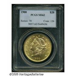 1900 $20 MS62 PCGS. Sharply struck and fully lust