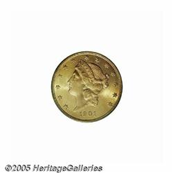 1901 $20 MS65 PCGS. Sharply struck with exception