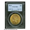 Image 1 : 1902-S $20 MS62 PCGS. Sharply struck except for t