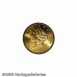 1905-S $20 MS63 ICG. Very pleasing rose-gold and 