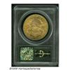 Image 2 : 1906-S $20 MS62 PCGS. Bright apricot color and un