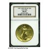 Image 3 : 1907 $20 High Relief, Flat Rim MS64 NGC. A lovely