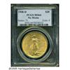 Image 1 : 1908-D $20 No Motto MS64 PCGS. Typically struck w