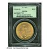 Image 1 : 1908-D $20 No Motto MS64 PCGS. A shimmering peach