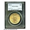 Image 1 : 1909-S $20 MS64 PCGS. The bright, peach-gold surf