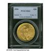 Image 1 : 1910 $20 MS62 PCGS. A lovely double eagle with ri