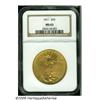 Image 1 : 1911 $20 MS63 NGC. Sharply struck with matte-like