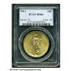 Image 3 : 1911 $20 MS64 PCGS. Bright, granular surfaces str