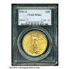 Image 1 : 1911-S $20 MS64 PCGS. This apricot-gold specimen 